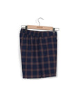 Navy Check Boxer with Pockets