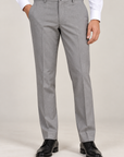 Slate grey woven 4 way stretch trouser