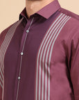Maroon Paneled Occasion Shirt