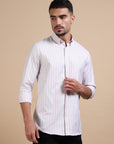 Pink Premium Stripe Casual Shirt EOSS