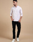 Pink Premium Stripe Casual Shirt EOSS