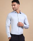 Blue Formal Check Shirt EOSS