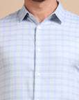 Blue Formal Check Shirt EOSS