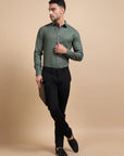 Green Mockleno Formal Shirt