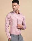 Pink Formal Jacquard Shirt