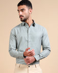 Structure Olive Premium Formal Shirt