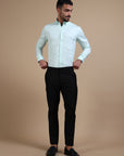 Green Zen Button-down Stripe Shirt