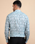 Grey Marble Linen Print Shirt EOSS