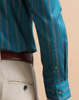Teal Striped Shirt EOSS
