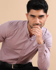 Mauve Solid Stretch Shirt