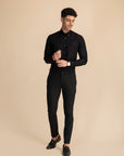 Luxe Black Solid Shirt EOSS