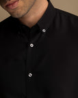 Luxe Black Solid Shirt EOSS