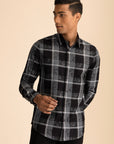 Black Damask Check Shirt