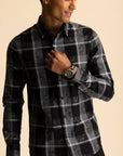 Black Damask Check Shirt