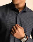 Charcoal Houndstooth Shirt EOSS