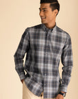Grey Button-Down Check Shirt EOSS