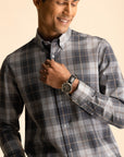 Grey Button-Down Check Shirt