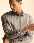 Brown Stripe Shirt EOSS