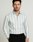 Blue Cutway Formal Shirt