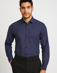 Gingham Navy Formal Shirt