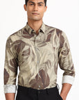Olive Leaf Print Shirt EOSS