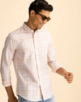 Crosby Peach Check Shirt EOSS