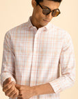 Crosby Peach Check Shirt EOSS