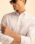 Crosby Peach Check Shirt EOSS