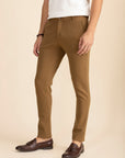Brown Zipper Pants - 4 way Jet-Setter
