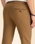 Brown Zipper Pants - 4 way Jet-Setter