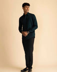 Dark Green Sateen Shirt