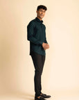 Dark Green Sateen Shirt