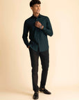 Dark Green Sateen Shirt