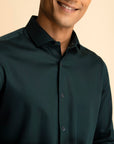 Dark Green Sateen Shirt