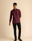 Maroon Melange Shirt