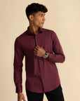 Maroon Melange Shirt