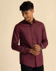 Maroon Melange Shirt