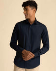 Deep Navy Sateen Shirt