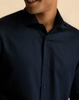 Deep Navy Sateen Shirt