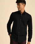 Black Sateen Shirt