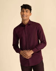 Wine Sateen Shirt