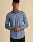 Steel Blue Sateen Shirt