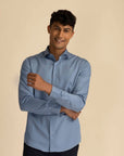 Steel Blue Sateen Shirt