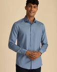 Steel Blue Sateen Shirt