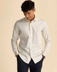 Cream Melange Shirt