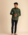 Forest Green Sateen Shirt