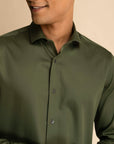 Forest Green Sateen Shirt