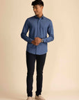 Royal Blue Melange Shirt