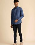 Royal Blue Melange Shirt