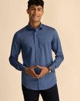 Royal Blue Melange Shirt
